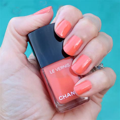 chanel nail coral punch|best Chanel nail polish.